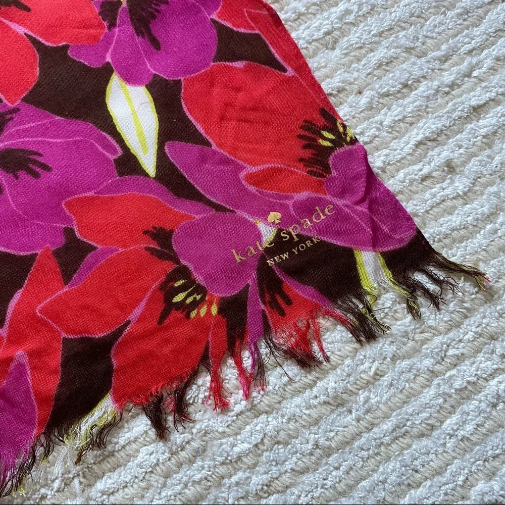 Kate Spade Rio Tropical Floral Scarf